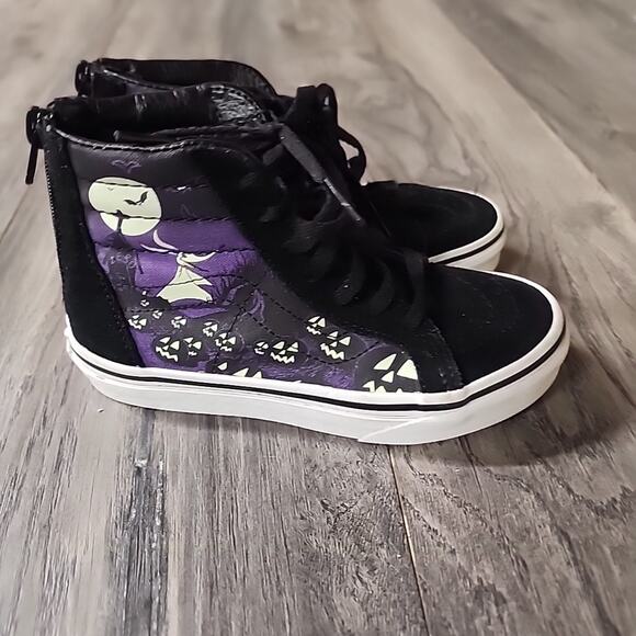 Vans Other - Vans Sk8 Hi Zip Back The Nightmare Before Christmas Kids Sz 13